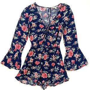 American Eagle Outfitters Romper Shorts Floral